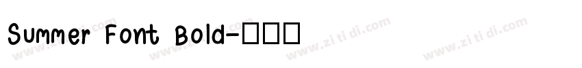 Summer Font Bold字体转换